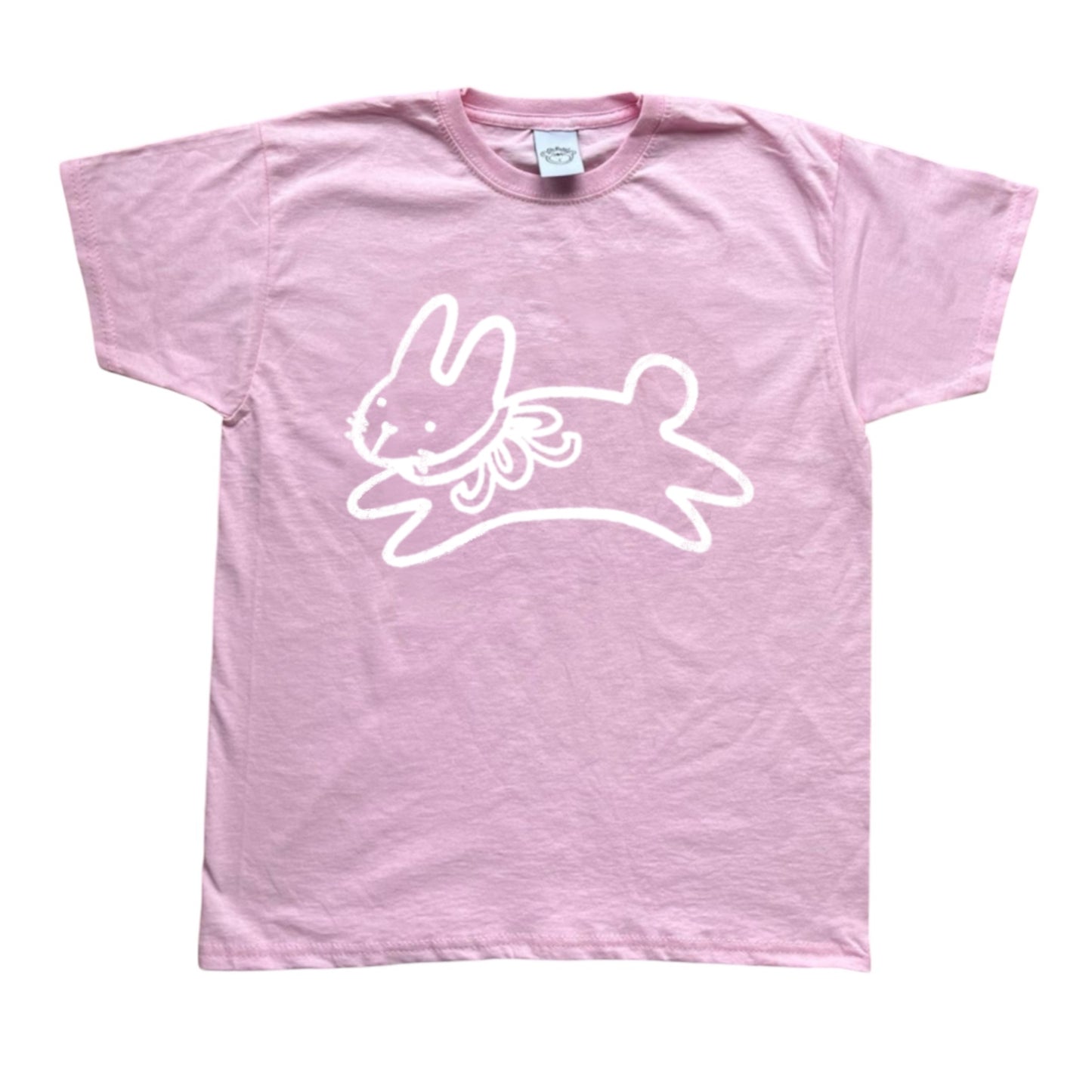 Bow bunny pink tee
