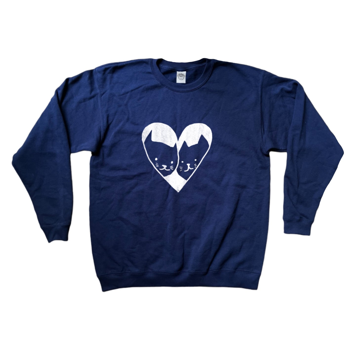 2 cats in love navy Sweatshirt