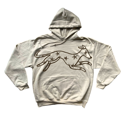 MEGA star dog beige hoodie