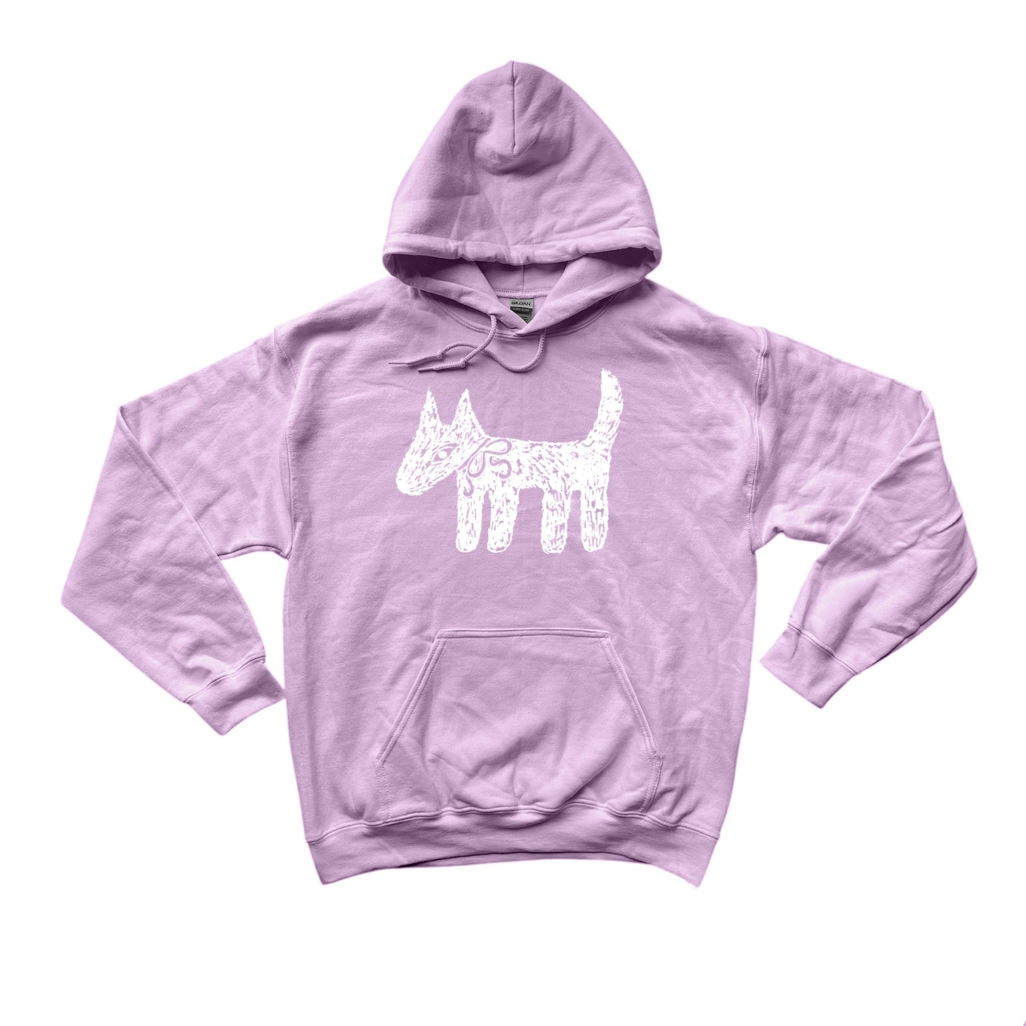 Scruffy dog pink hoodie