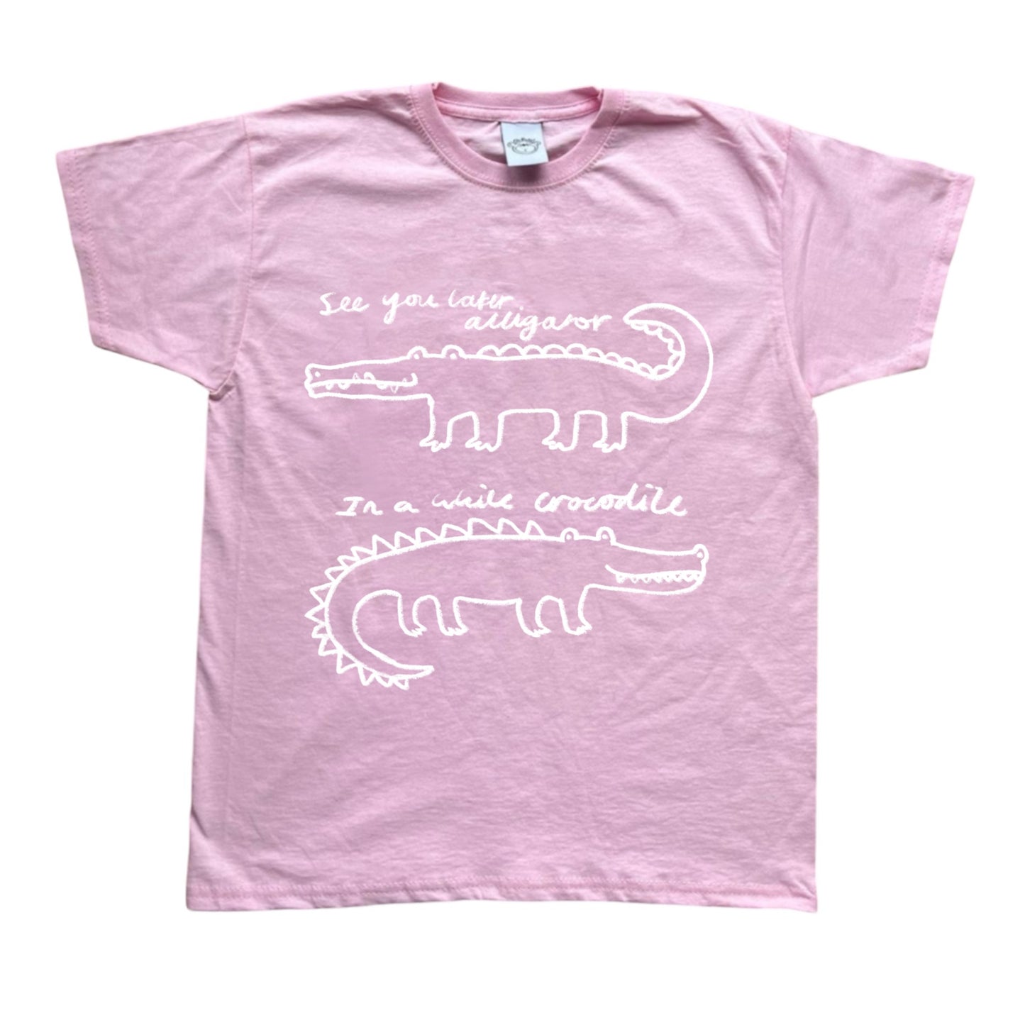 See you later alligator pink tee