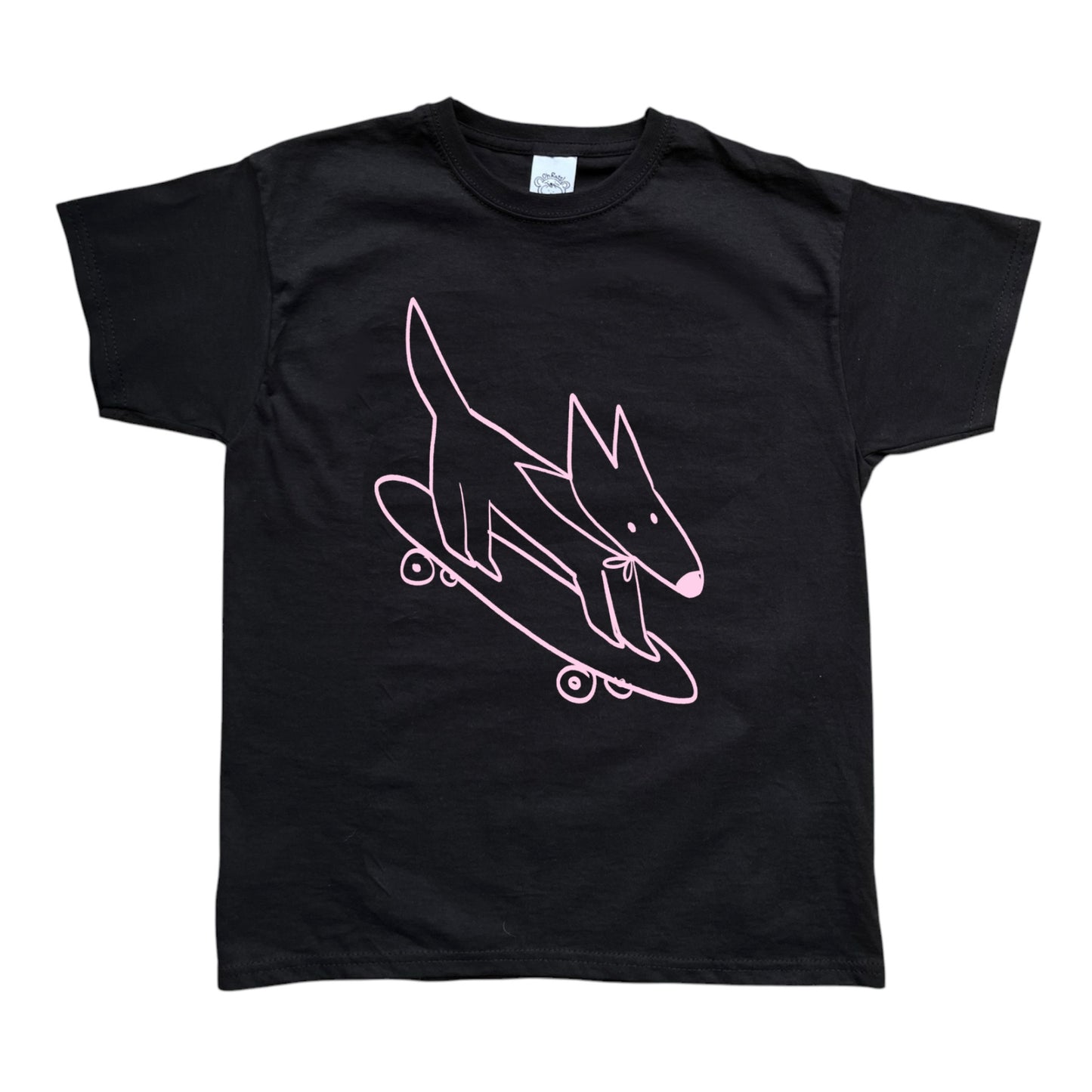 Skater dog black tee
