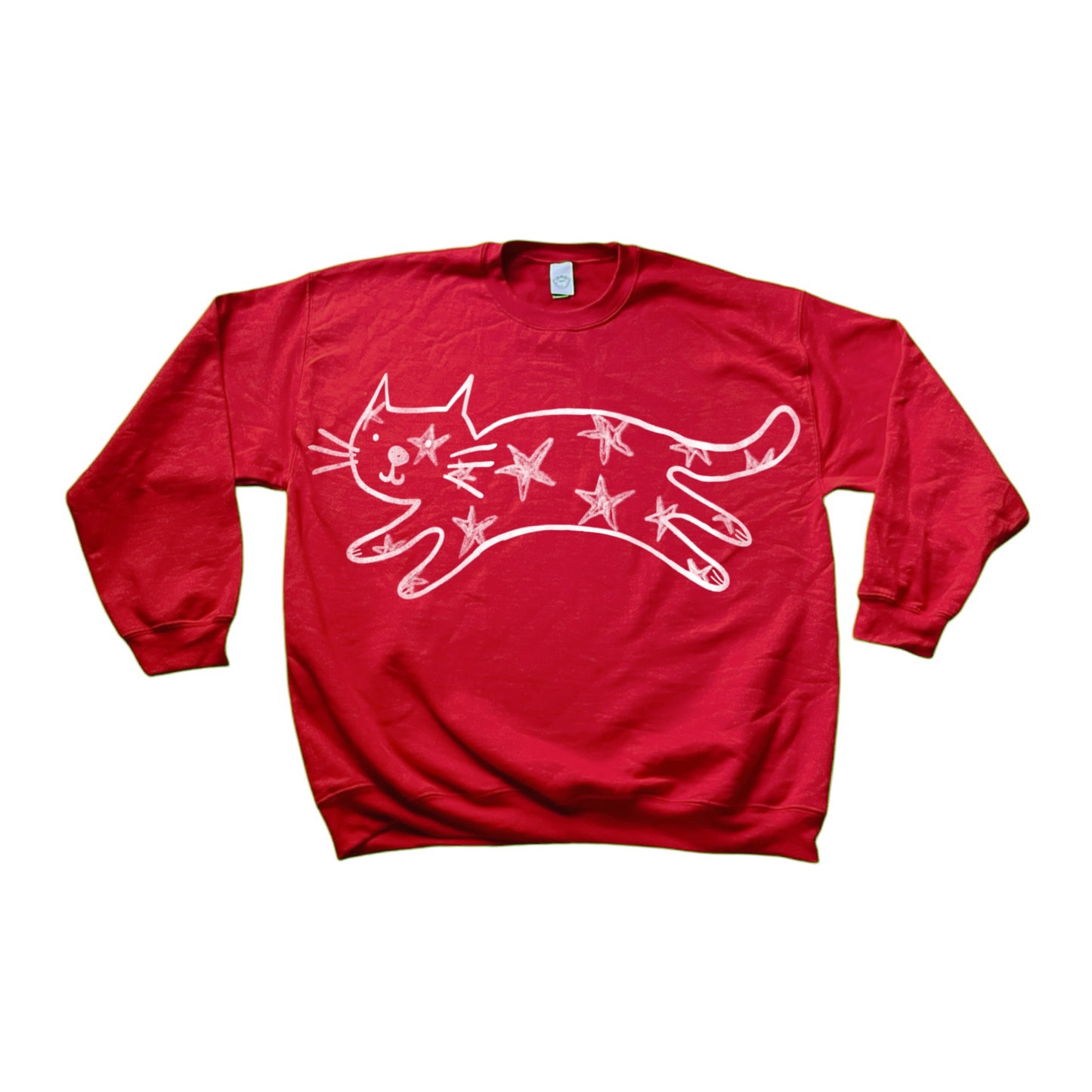 Mega Star Cat red sweatshirt