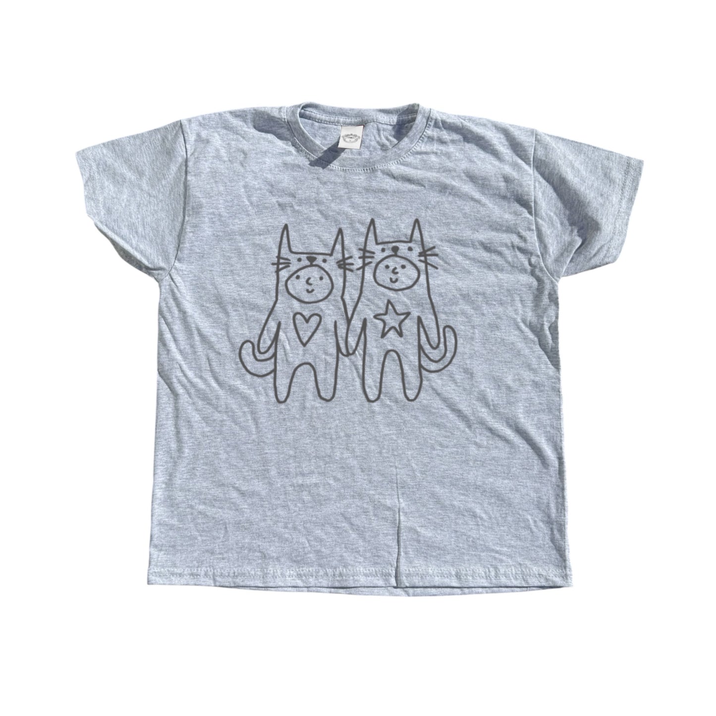 2 critters in love grey tee