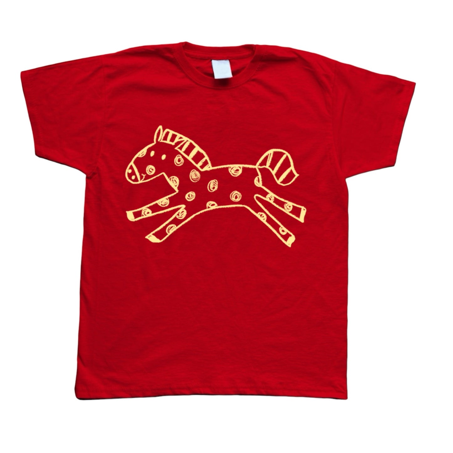 Polka dot horse red tee