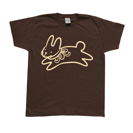 Bow bunny beige on brown Tee