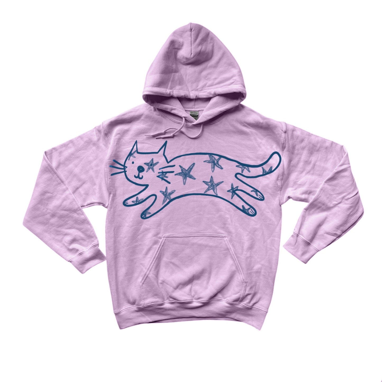 Mega Star Cat pink hoodie