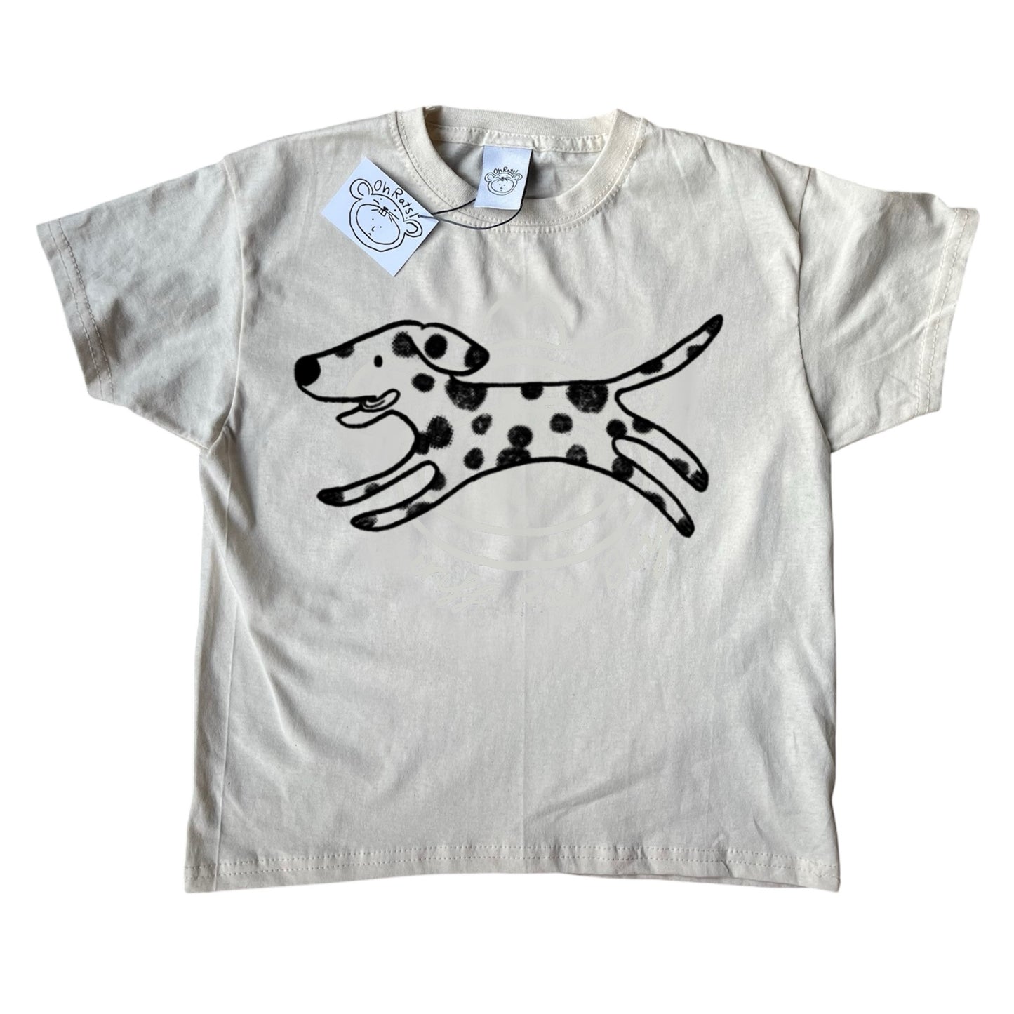 Polka dot beige Dalmatian tee