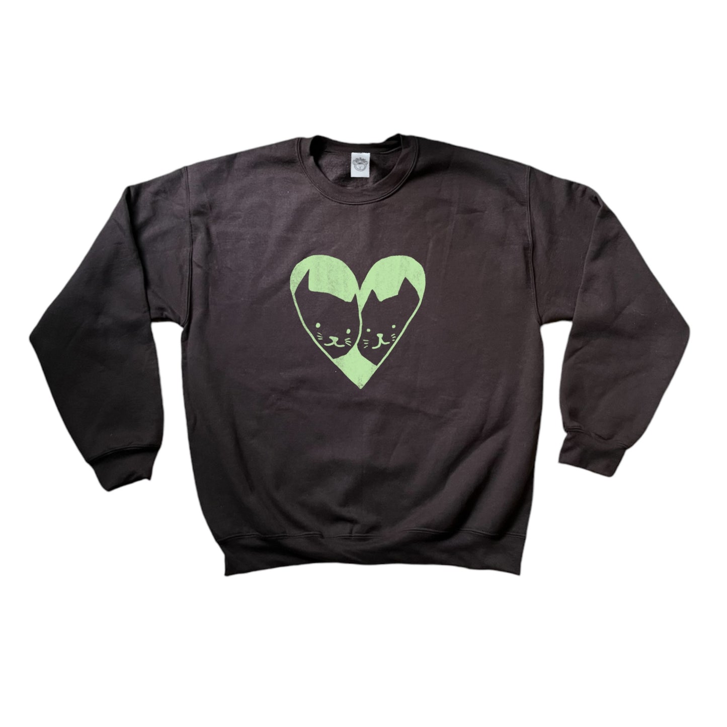 2 cats in love brown Sweatshirt