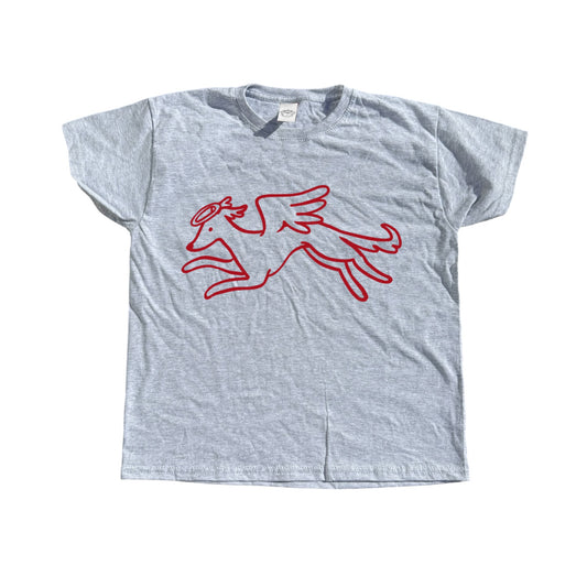 Heavenly hound grey tee