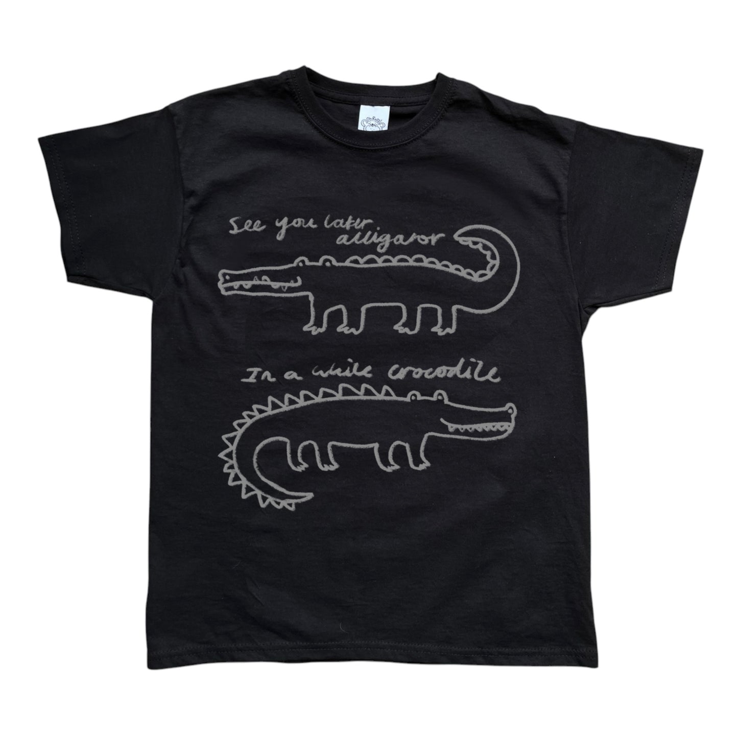 See you later alligator black tee