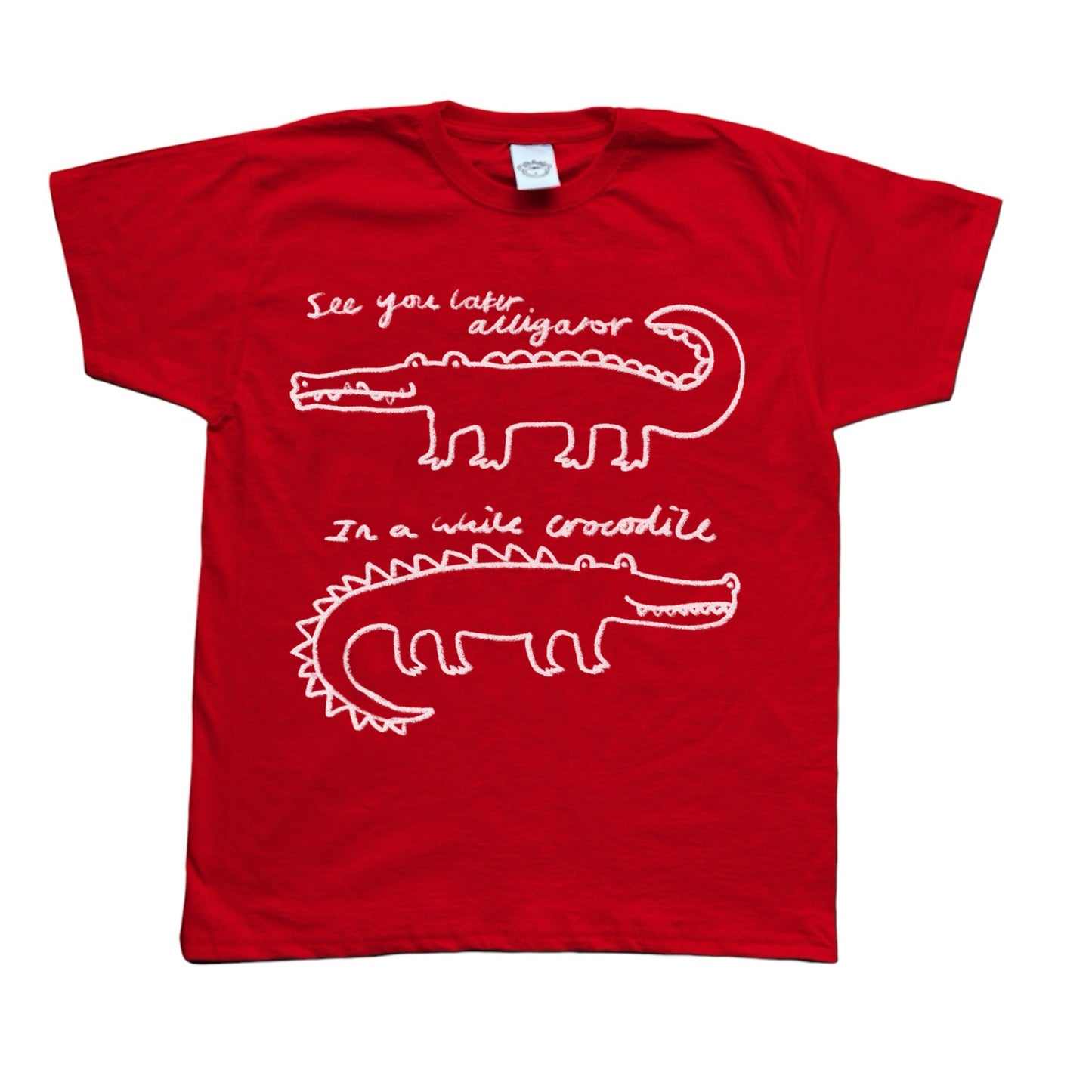 See you later alligator red tee