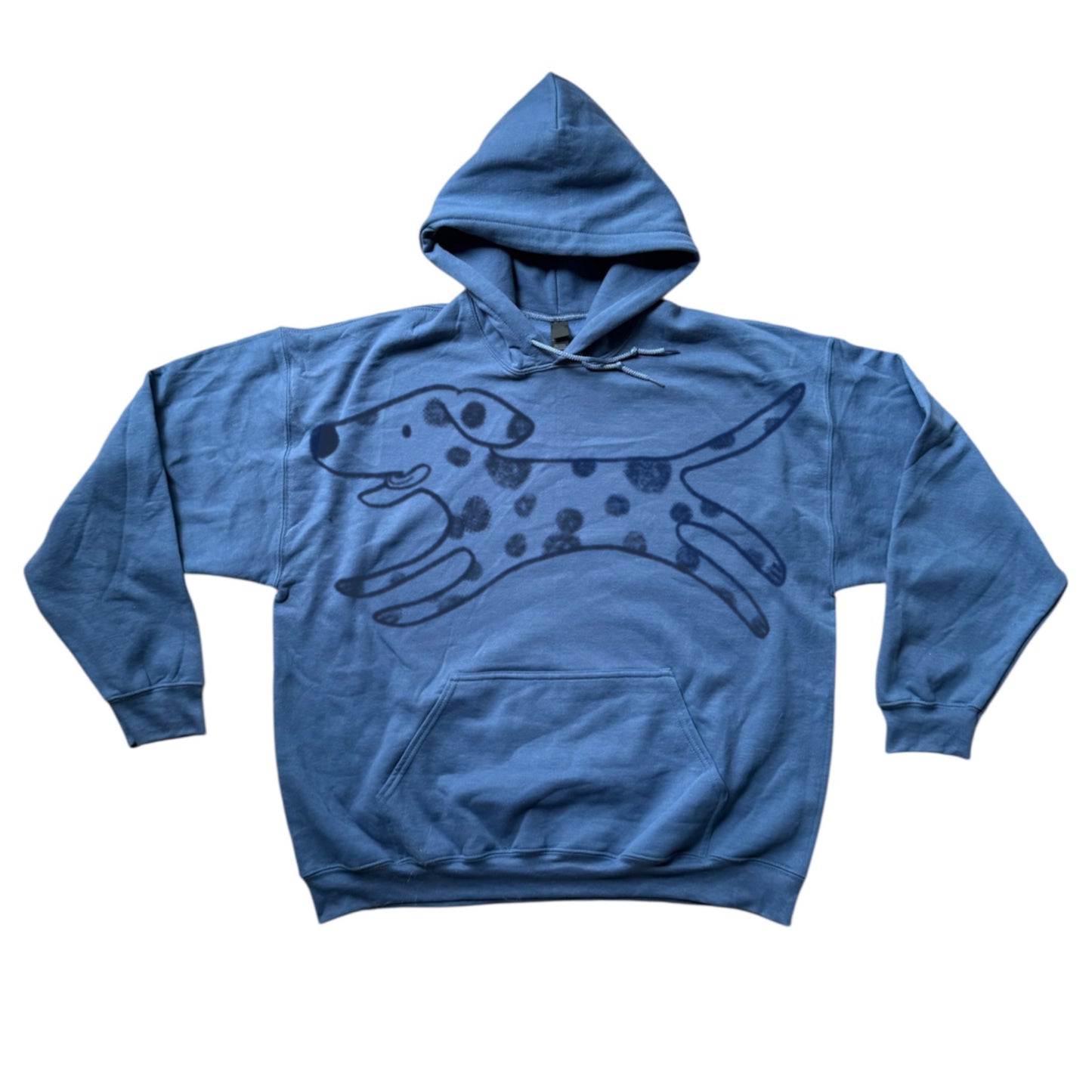 Polka dot MEGA Dalmatian indigo hoodie