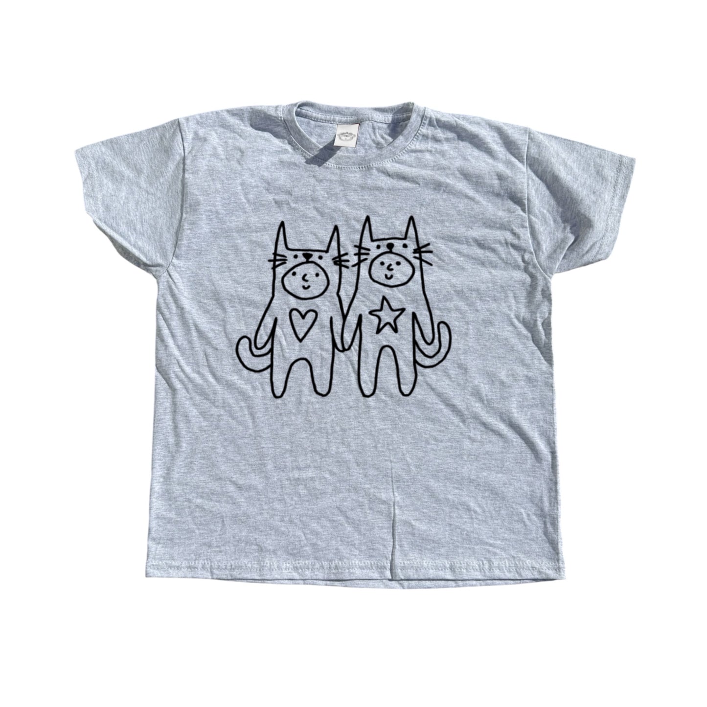 2 critters in love grey tee