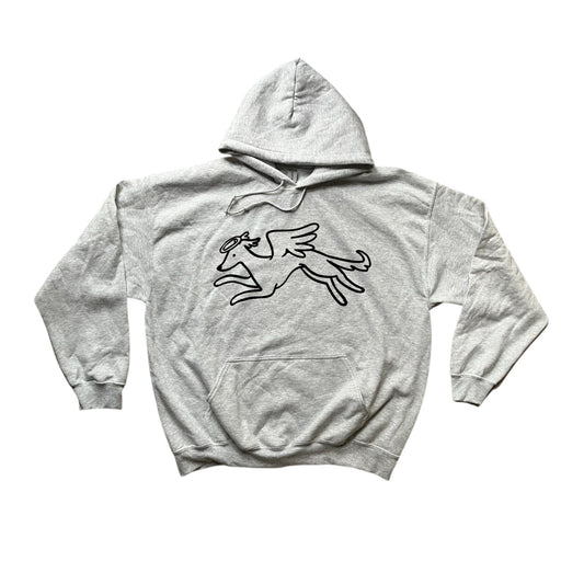 Heavenly hound grey hoodie