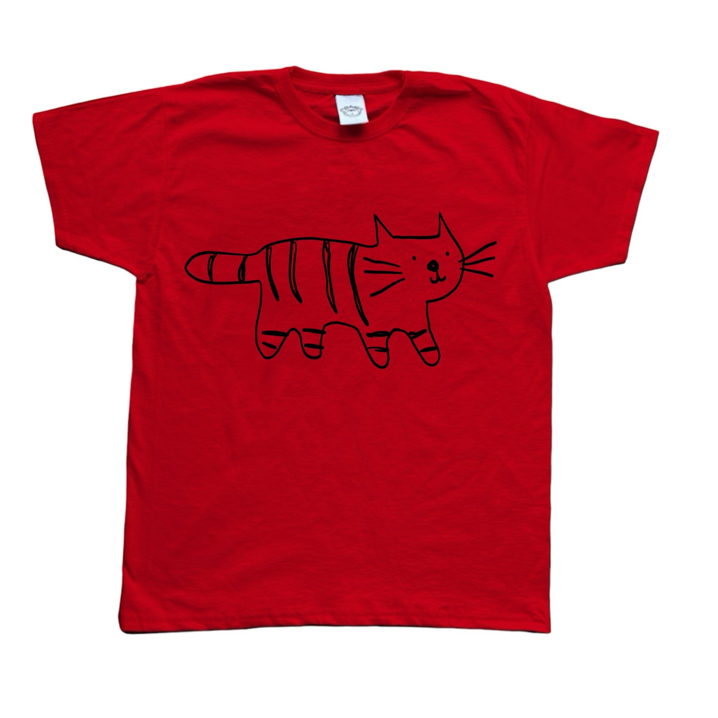 Tiger black on red Tee
