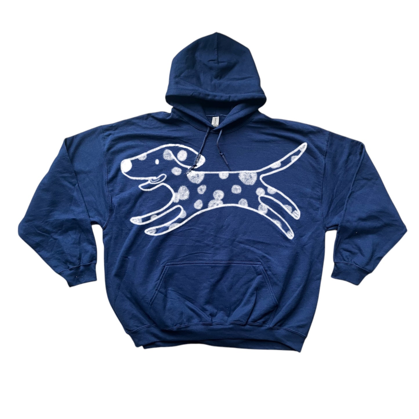 Polka dot MEGA Dalmatian navy hoodie