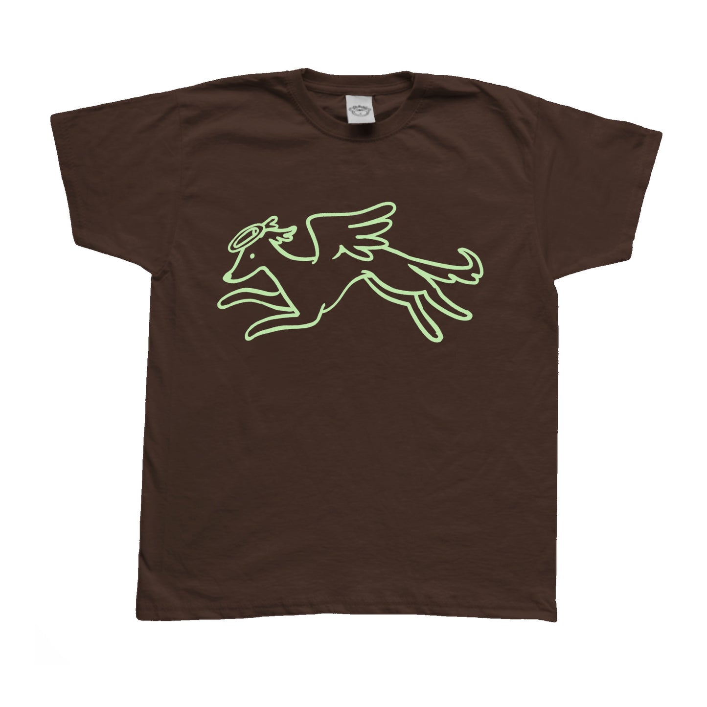 Heavenly hound brown tee