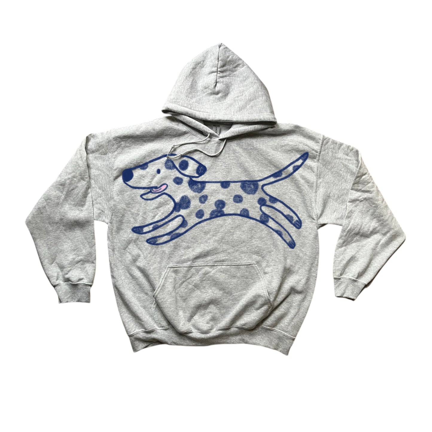 Polka dot MEGA Dalmatian grey hoodie