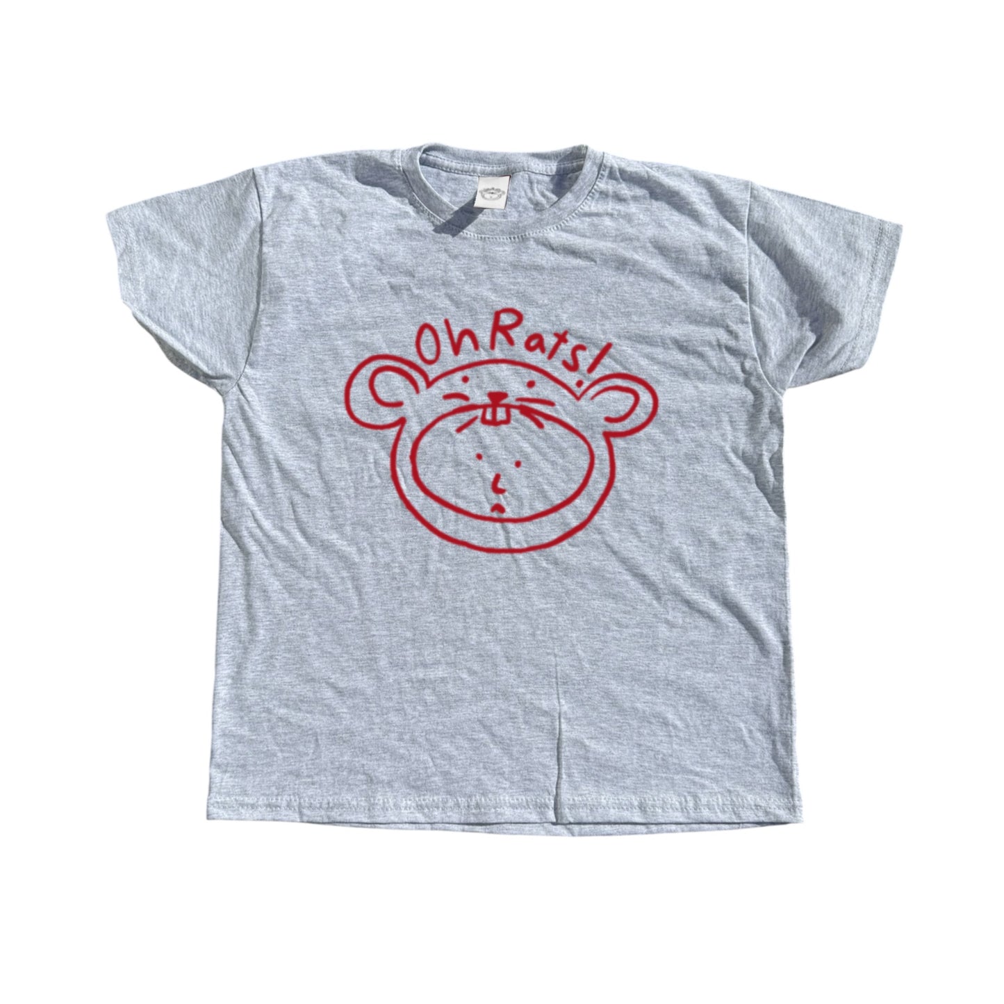 Oh Rats! logo grey tee