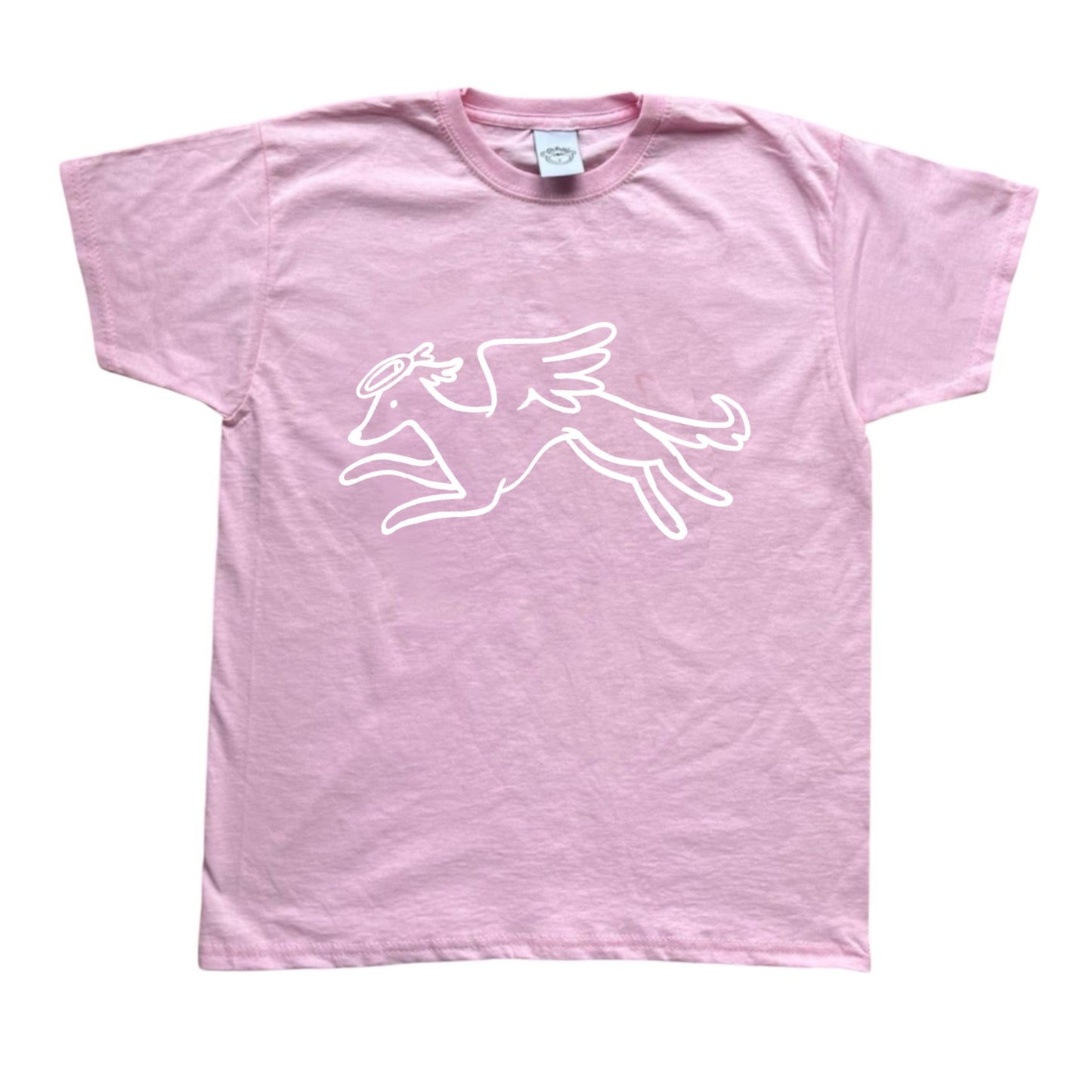 Heavenly hound pink tee