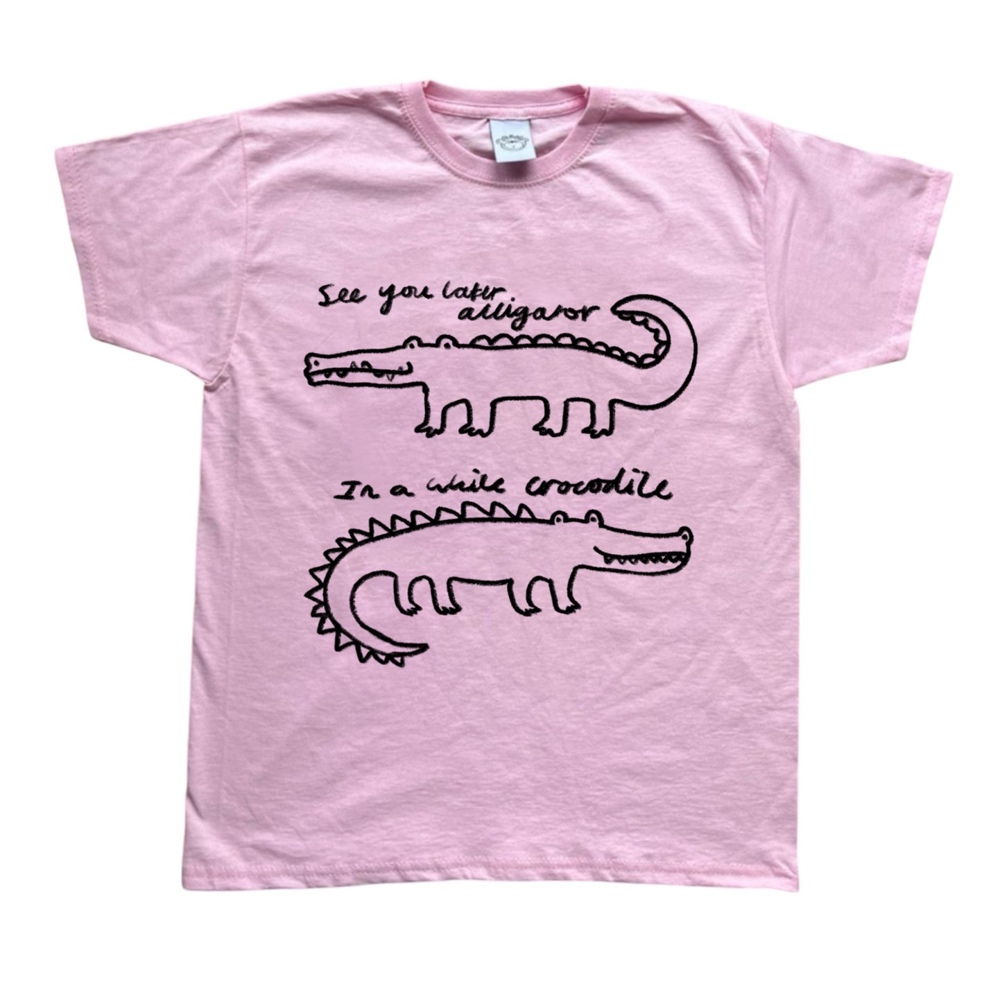 See you later alligator pink tee