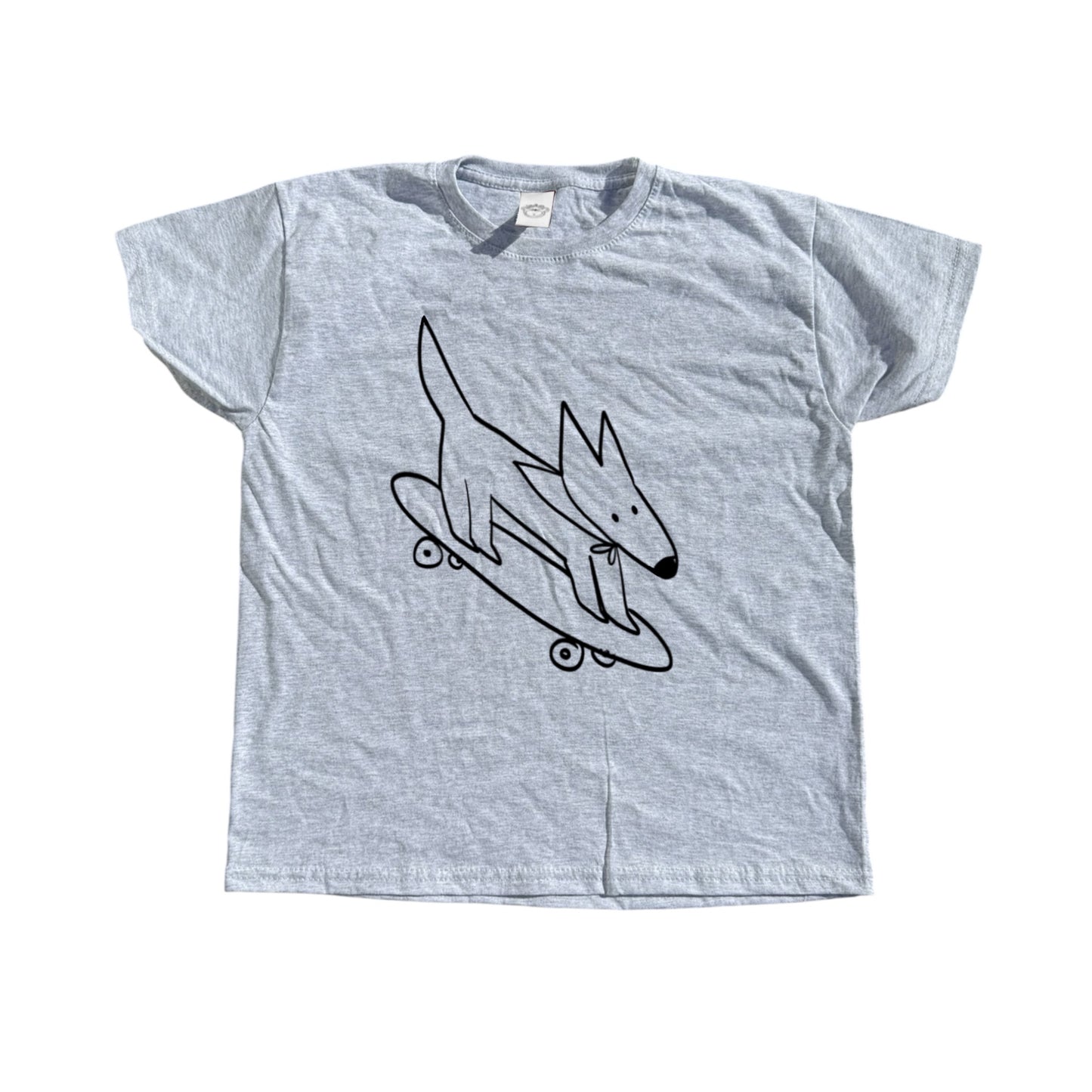 Skater dog grey tee