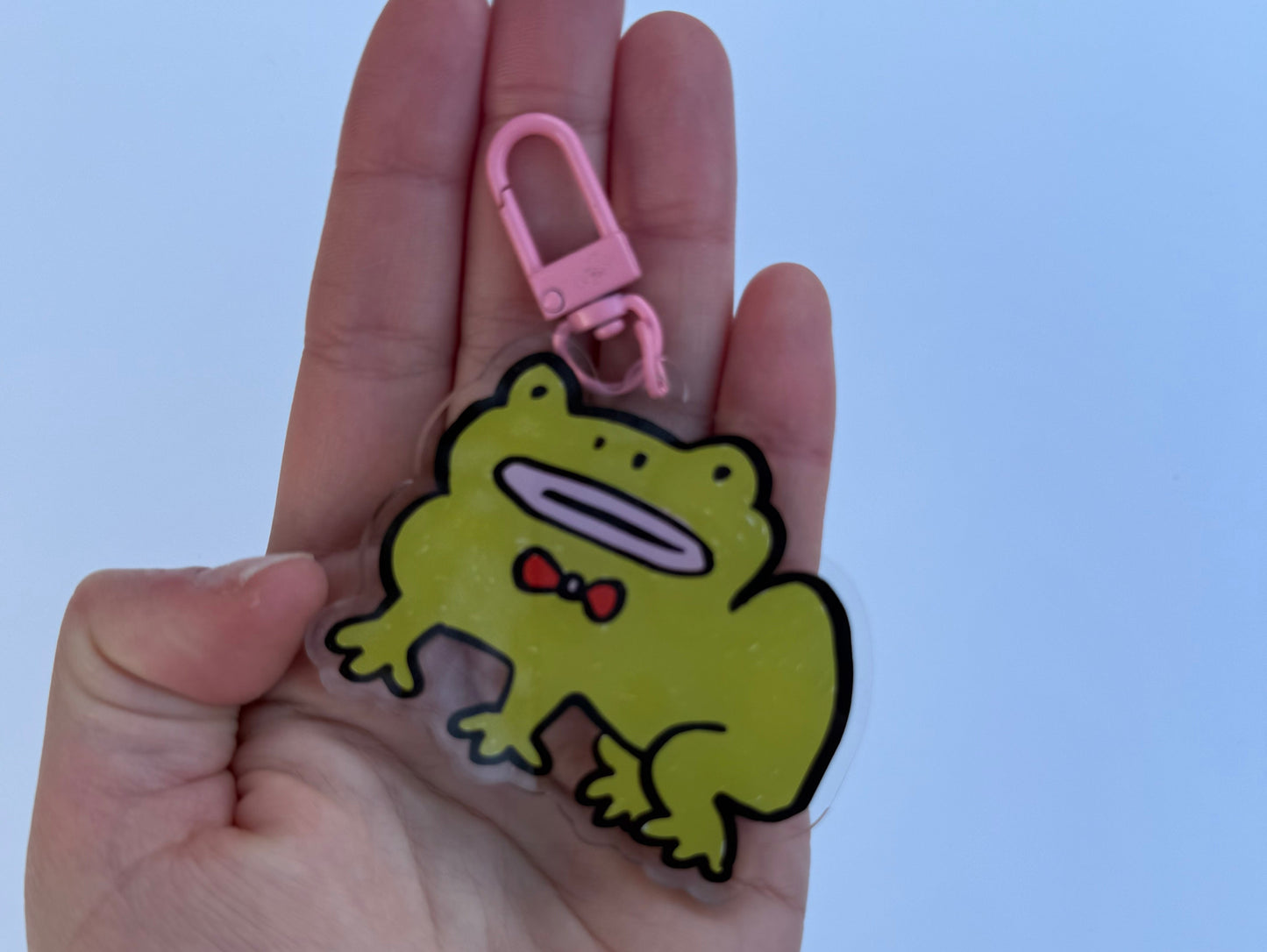 Bow tie frog key ring / bag charm