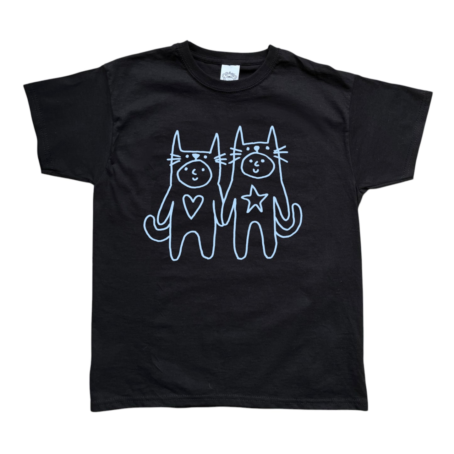 2 critters in love black tee