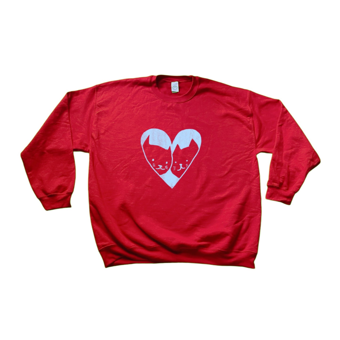 2 cats in love red Sweatshirt