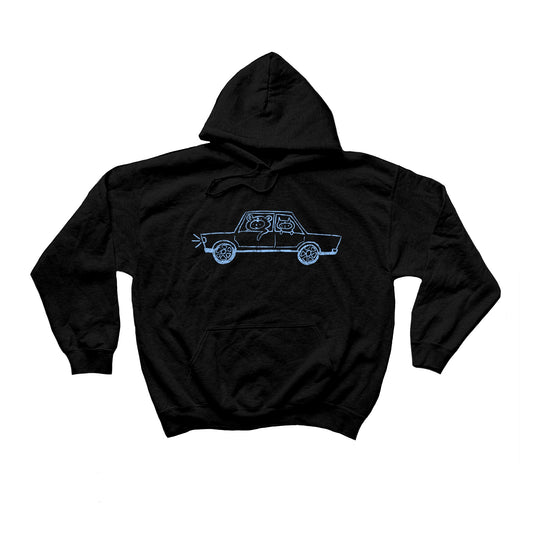 Critter road trip black hoodie