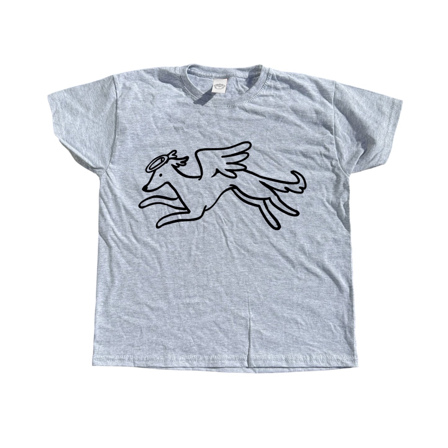 Heavenly hound grey tee