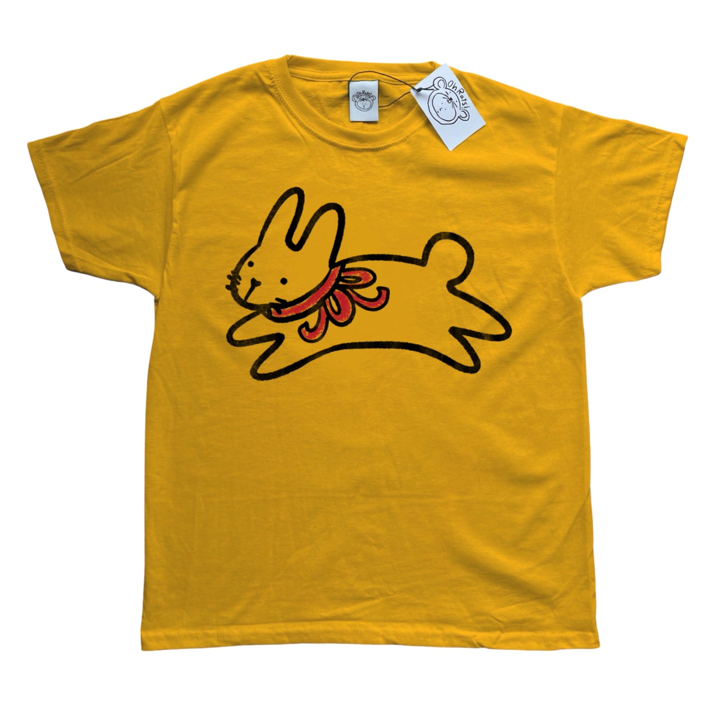 Bow bunny yellow tee