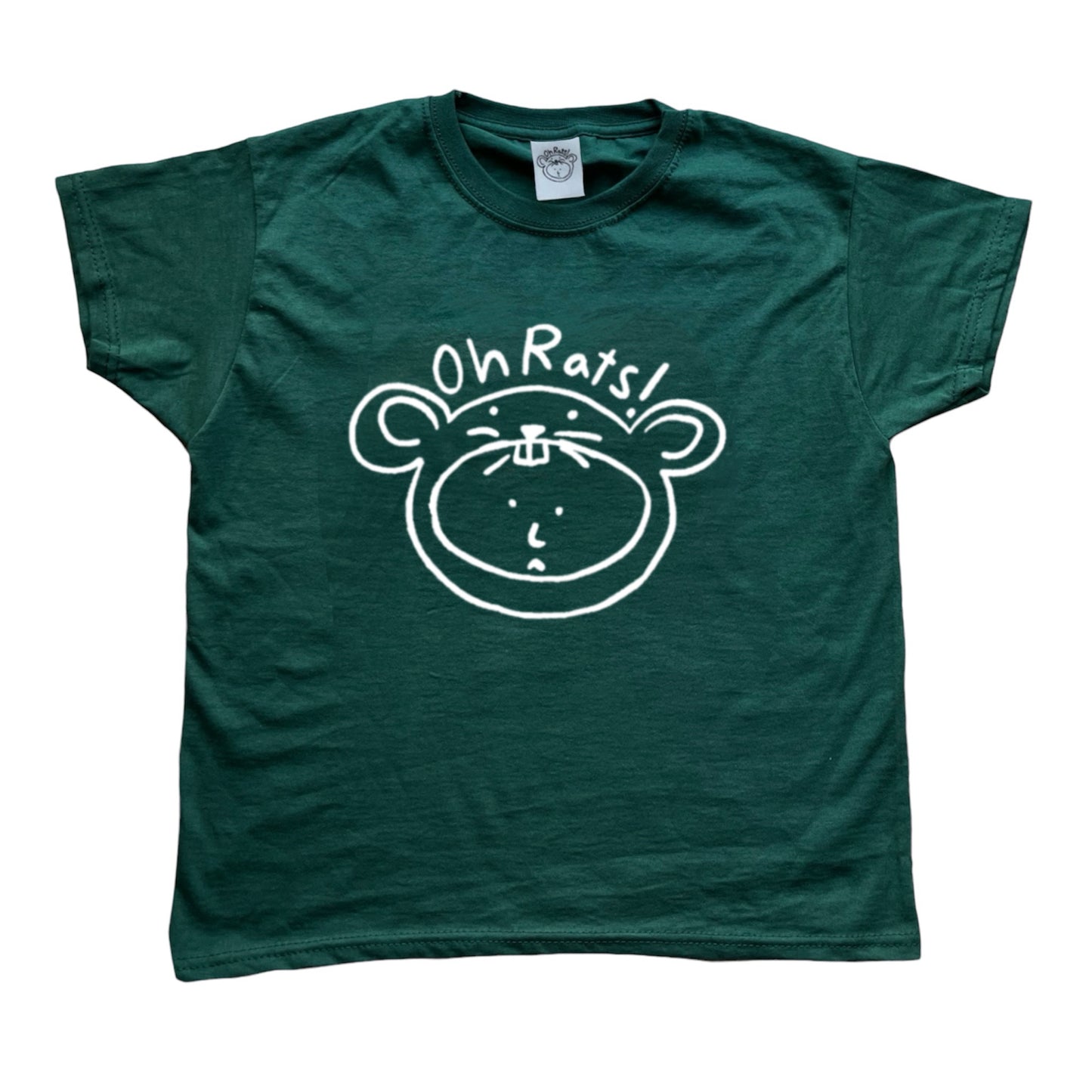 Oh Rats logo forest green Tee