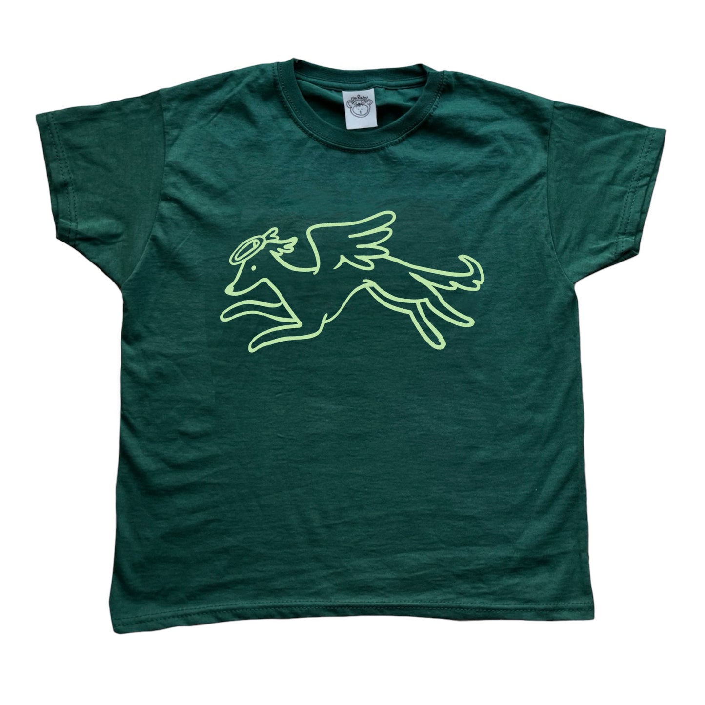 Heavenly hound forest green tee