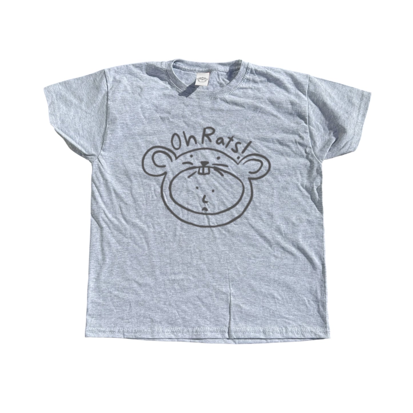 Oh Rats! logo grey tee