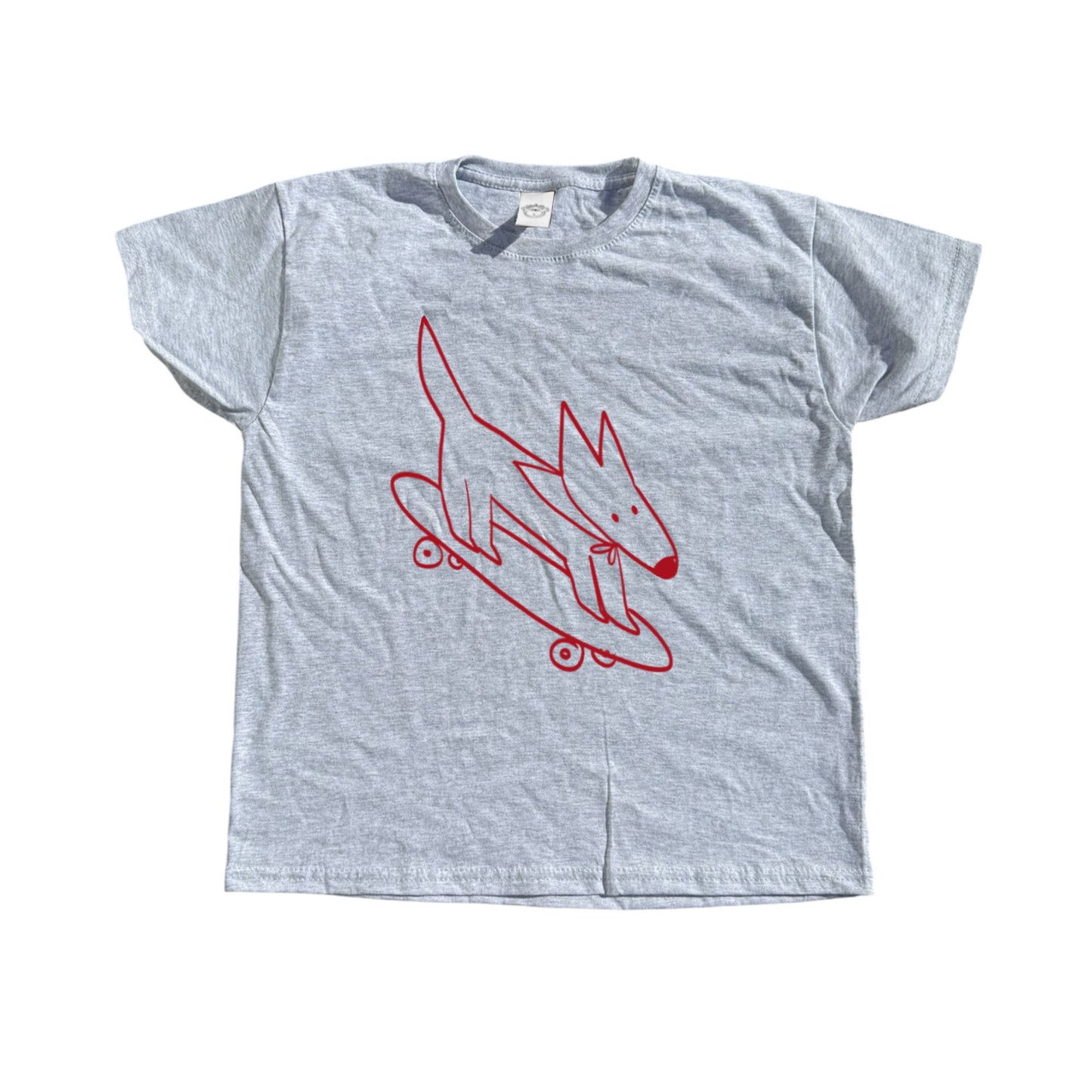 Skater dog grey tee
