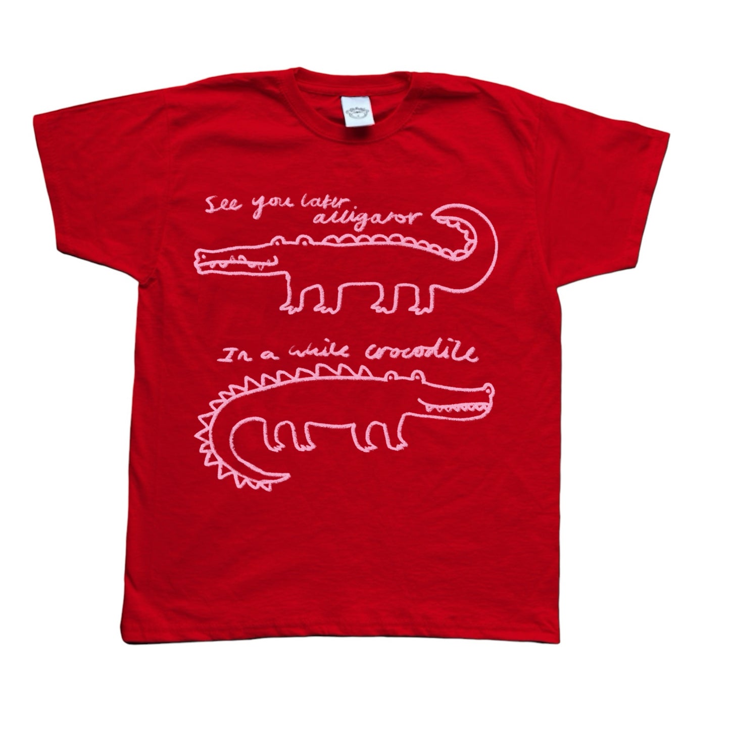 See you later alligator red tee