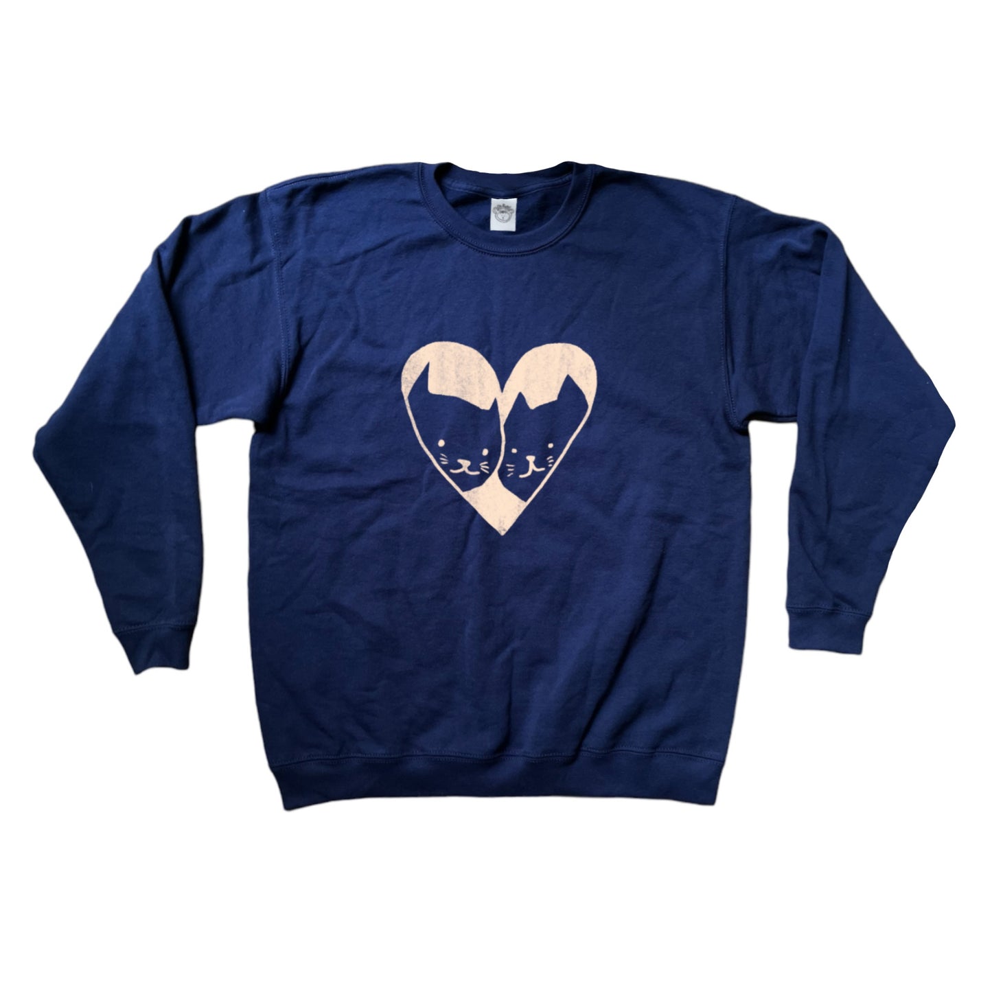 2 cats in love navy Sweatshirt