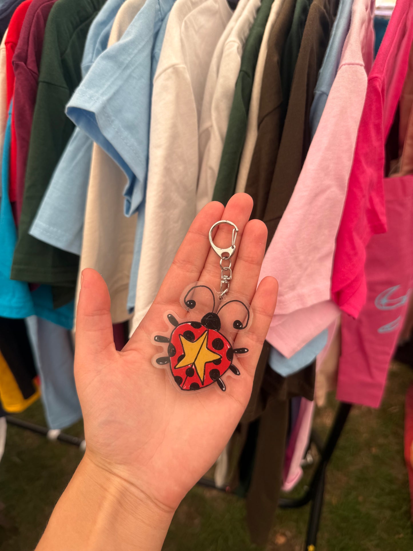 Star Lady bird keyring