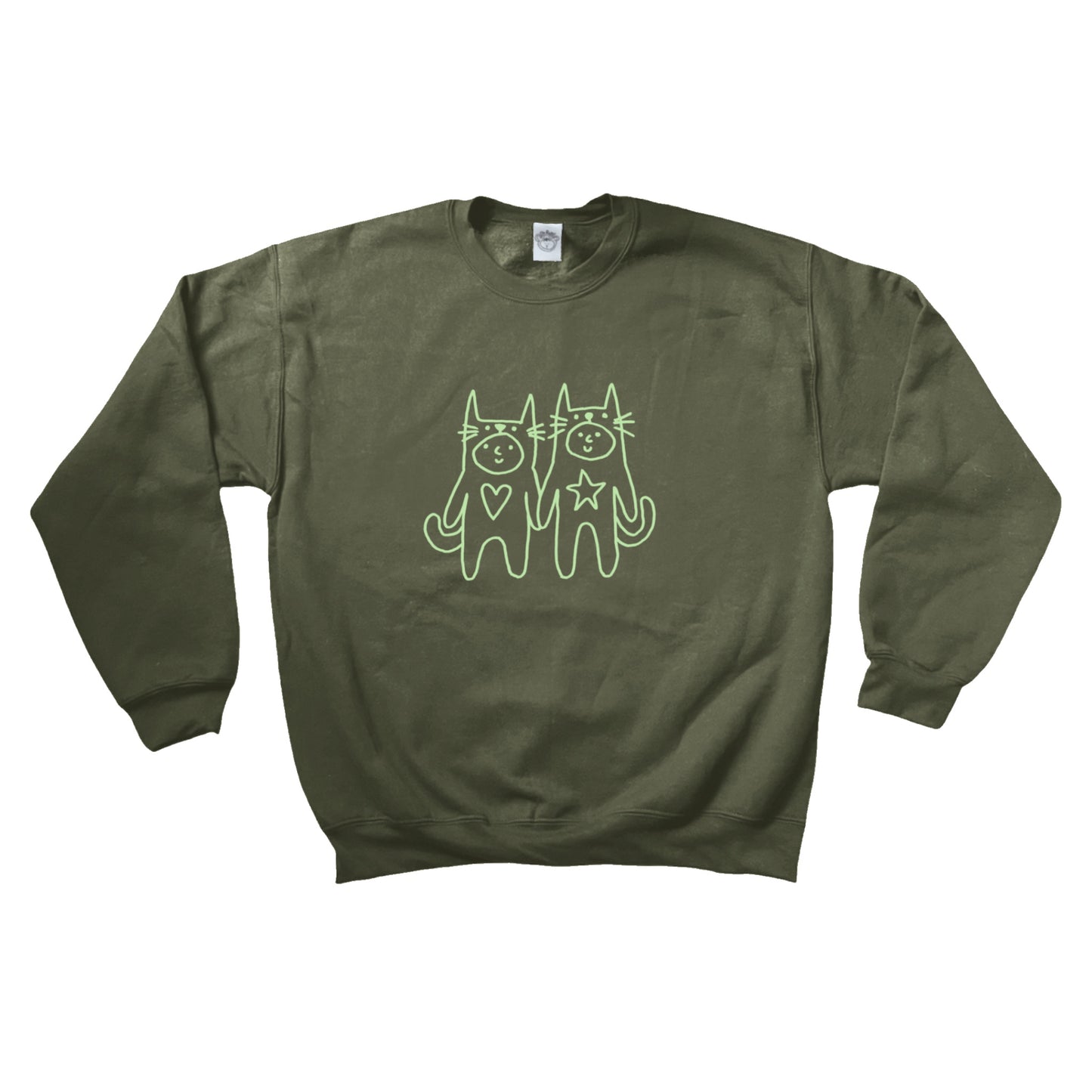 2 Critters in love khaki Sweatshirt