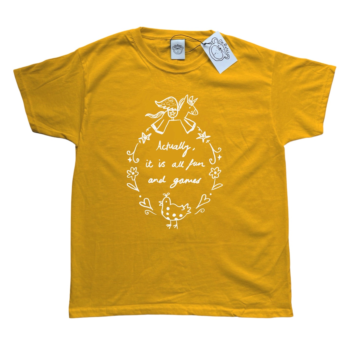 Actually it is all fun and games yellow tee