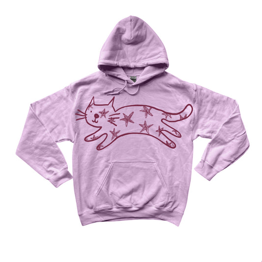 Mega Star Cat pink hoodie