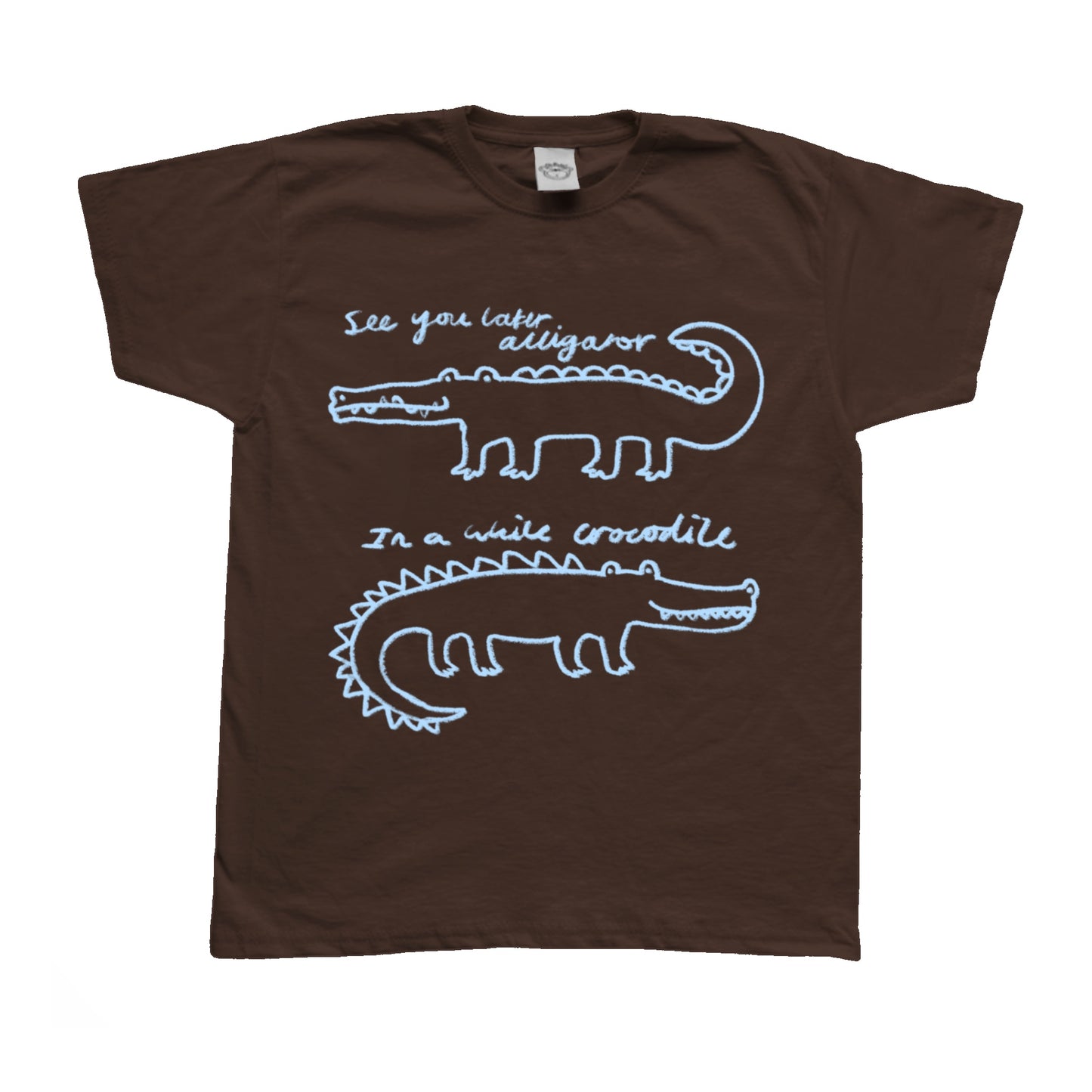 See you later alligator brown tee