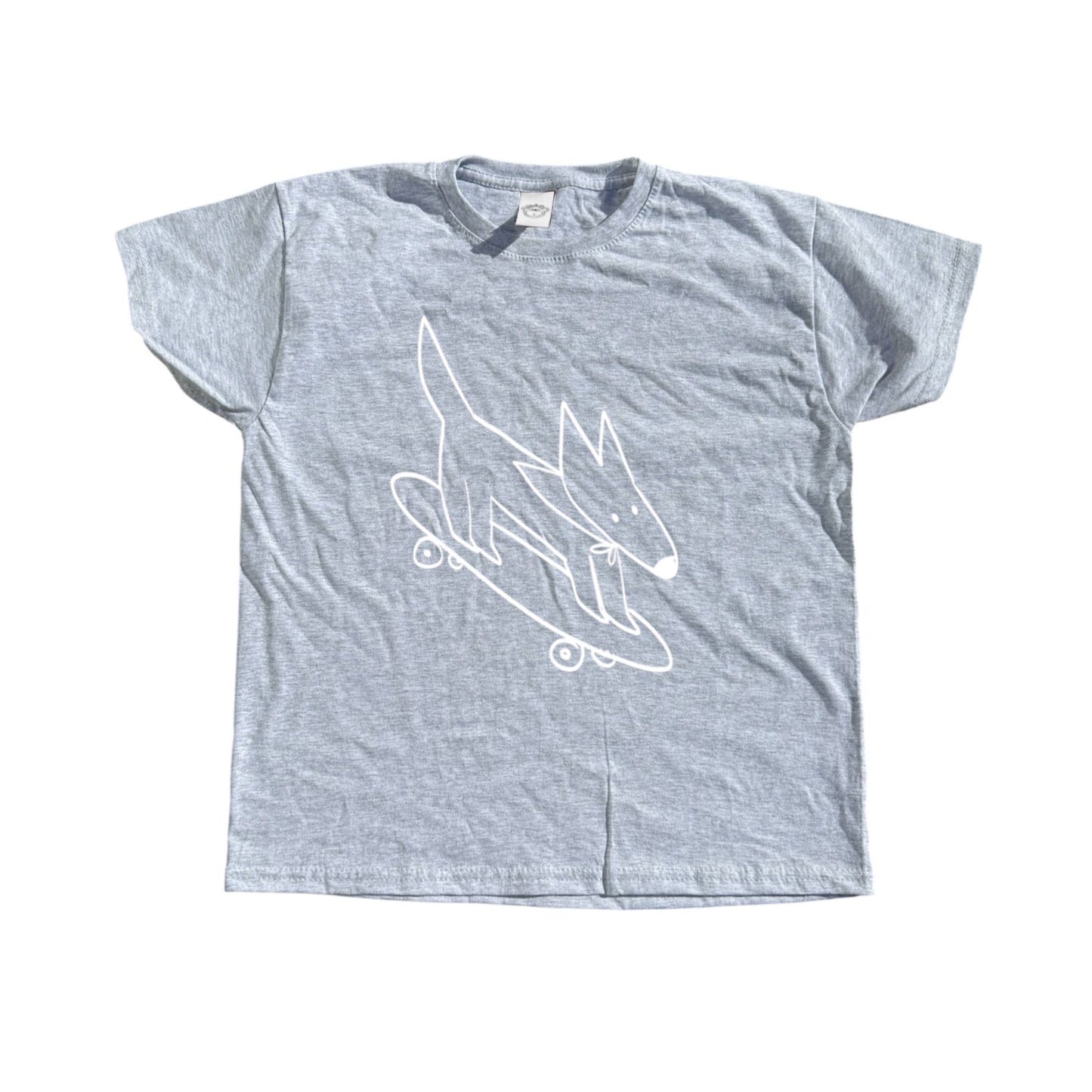 Skater dog grey tee
