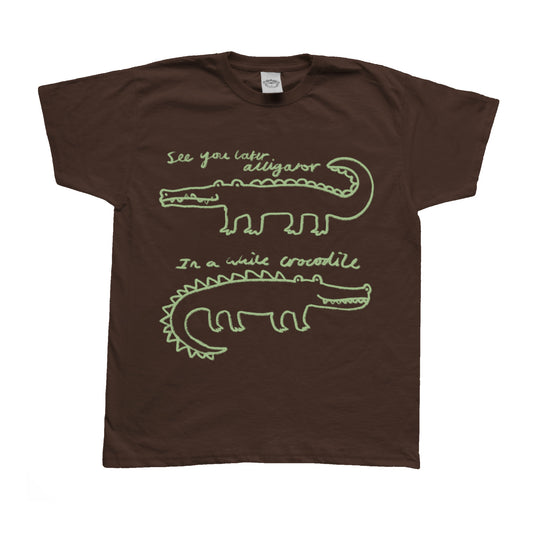 See you later alligator brown tee