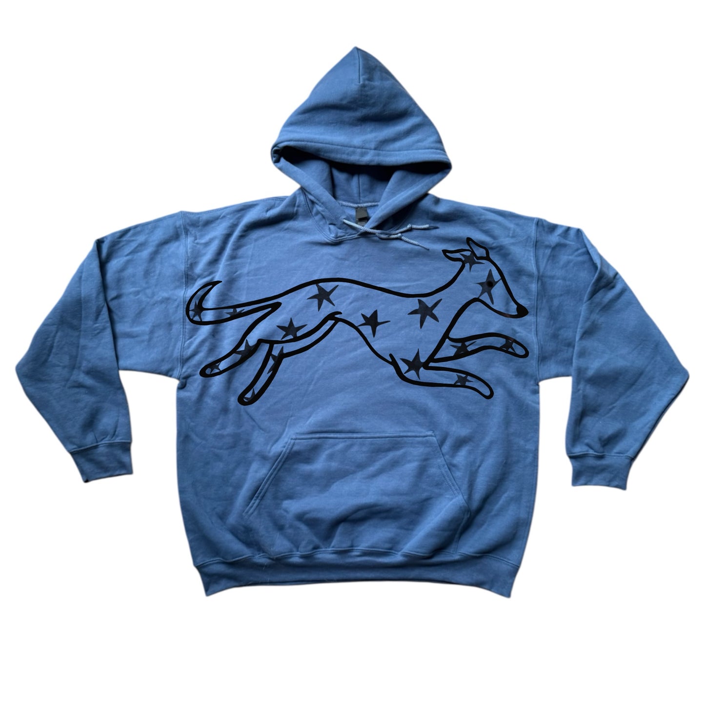 MEGA star dog indigo hoodie