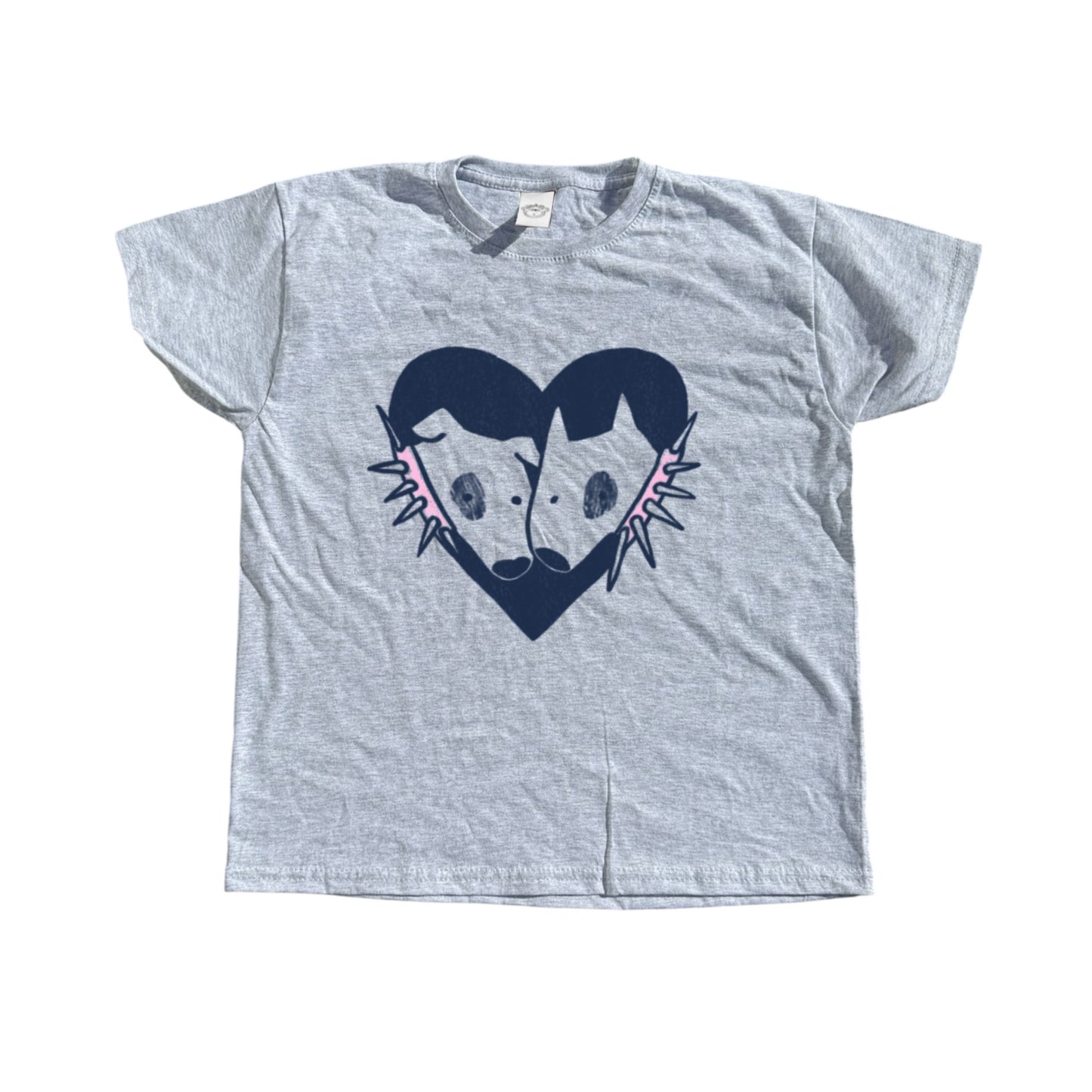 2 dogs in love grey tee