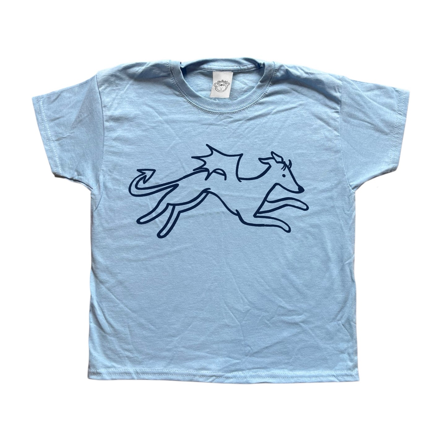 Devil dog baby blue tee