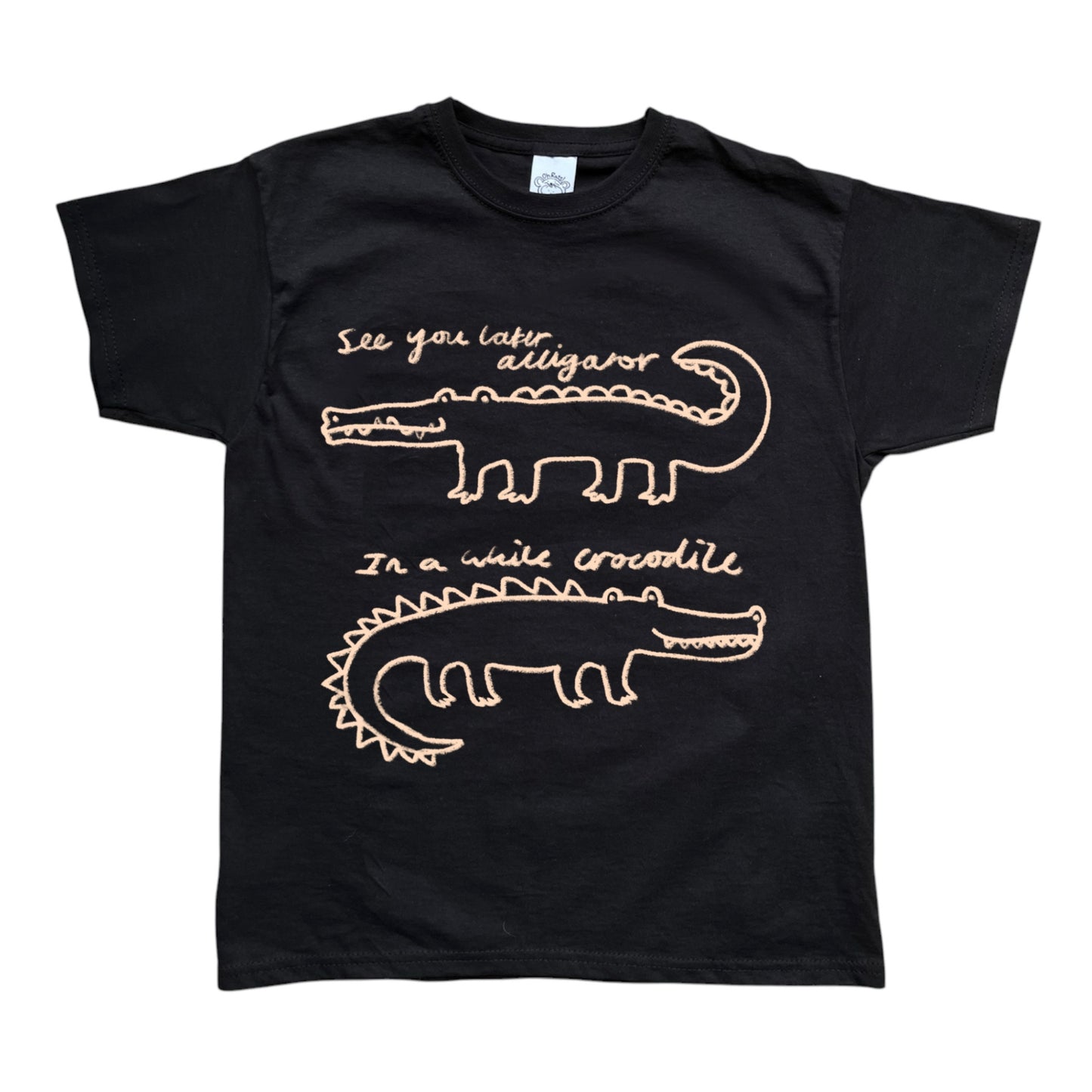 See you later alligator black tee